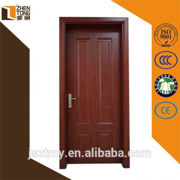 puerta de madera sólida de seguridad popular venta por mayor marco/architrave de madera sólida